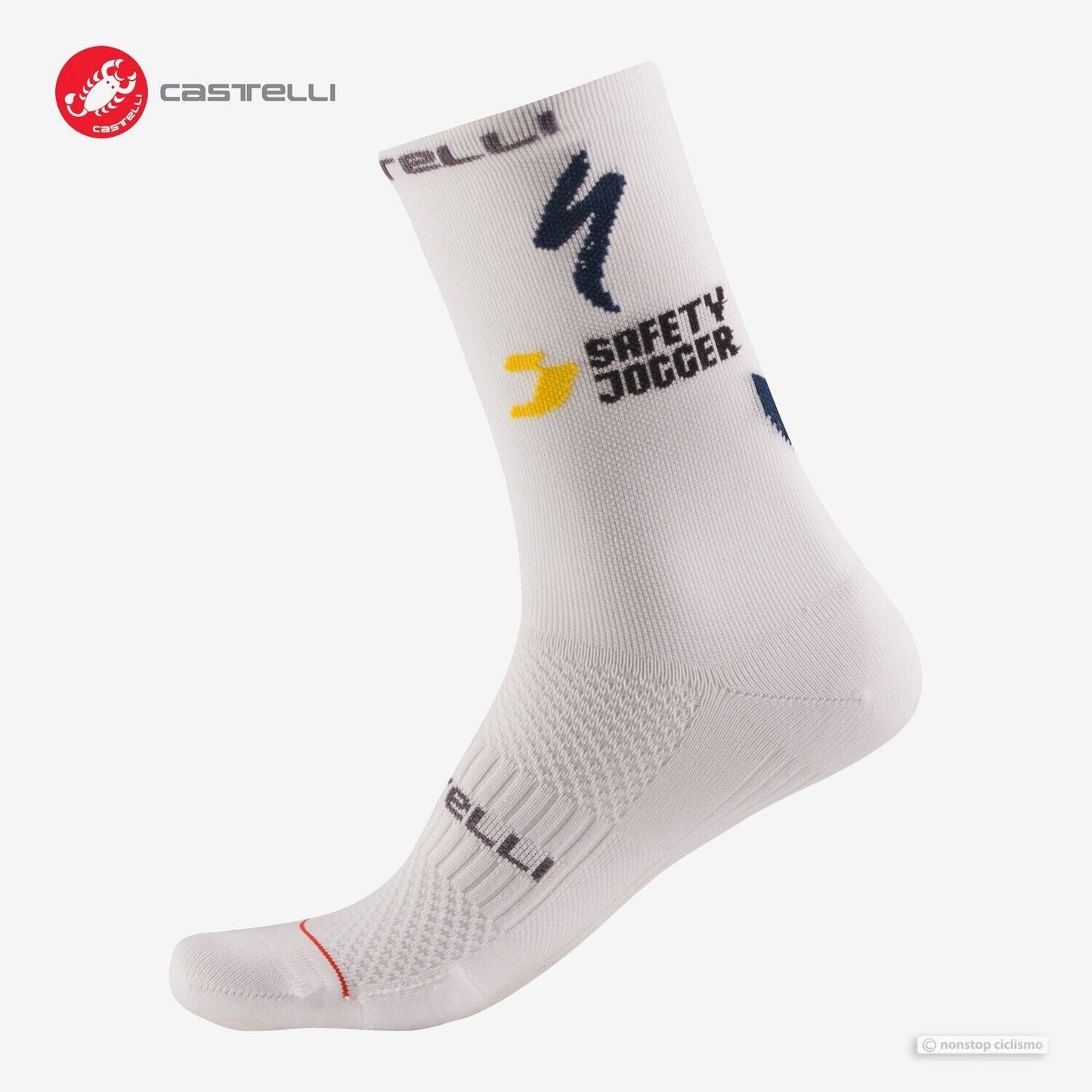 SOUDAL QUICKSTEP 2023 Pro Team ROSSO CORSA PRO 15 Socks by Castelli