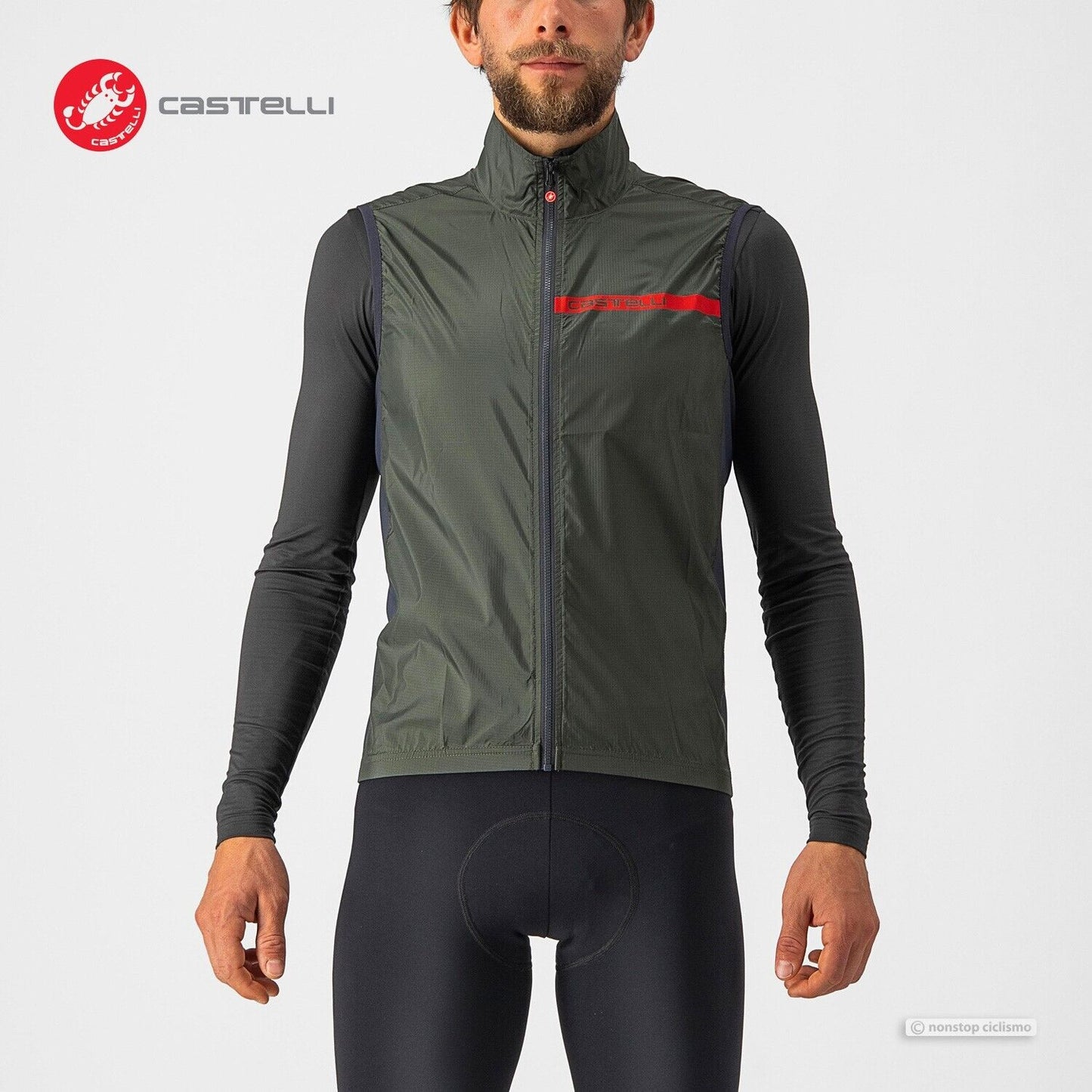 SQUADRA STRETCH Wind Vest : MILITARY GREEN