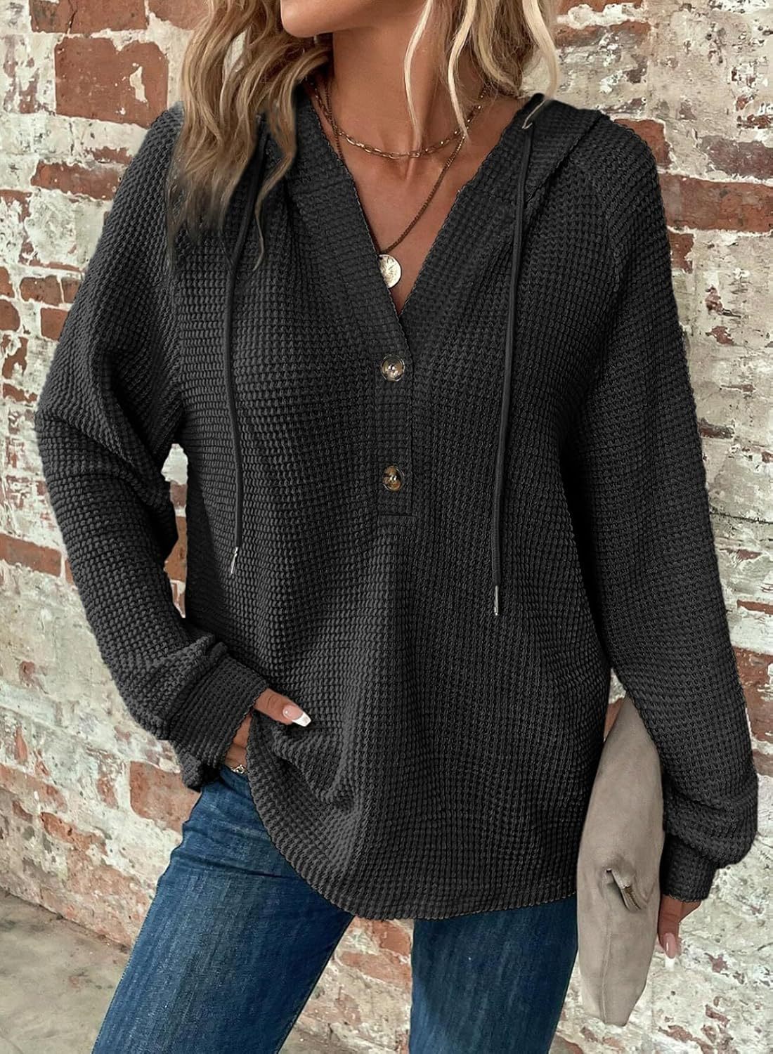 V-neck Long Sleeve Pullover Leisure Sports Sweater