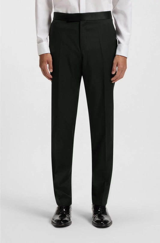 REGULAR-FIT TUXEDO TROUSERS IN VIRGIN-WOOL SERGE